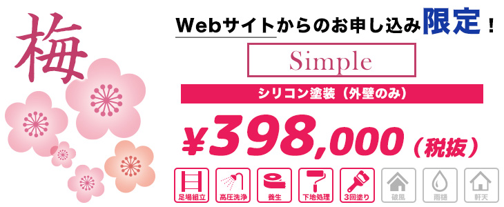 コスト重視のシンプル塗装 【梅パック】